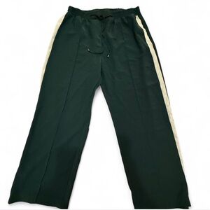 Women’s Green Track Pants with White Stripe